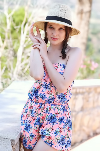 The view and her naked body are both perfect